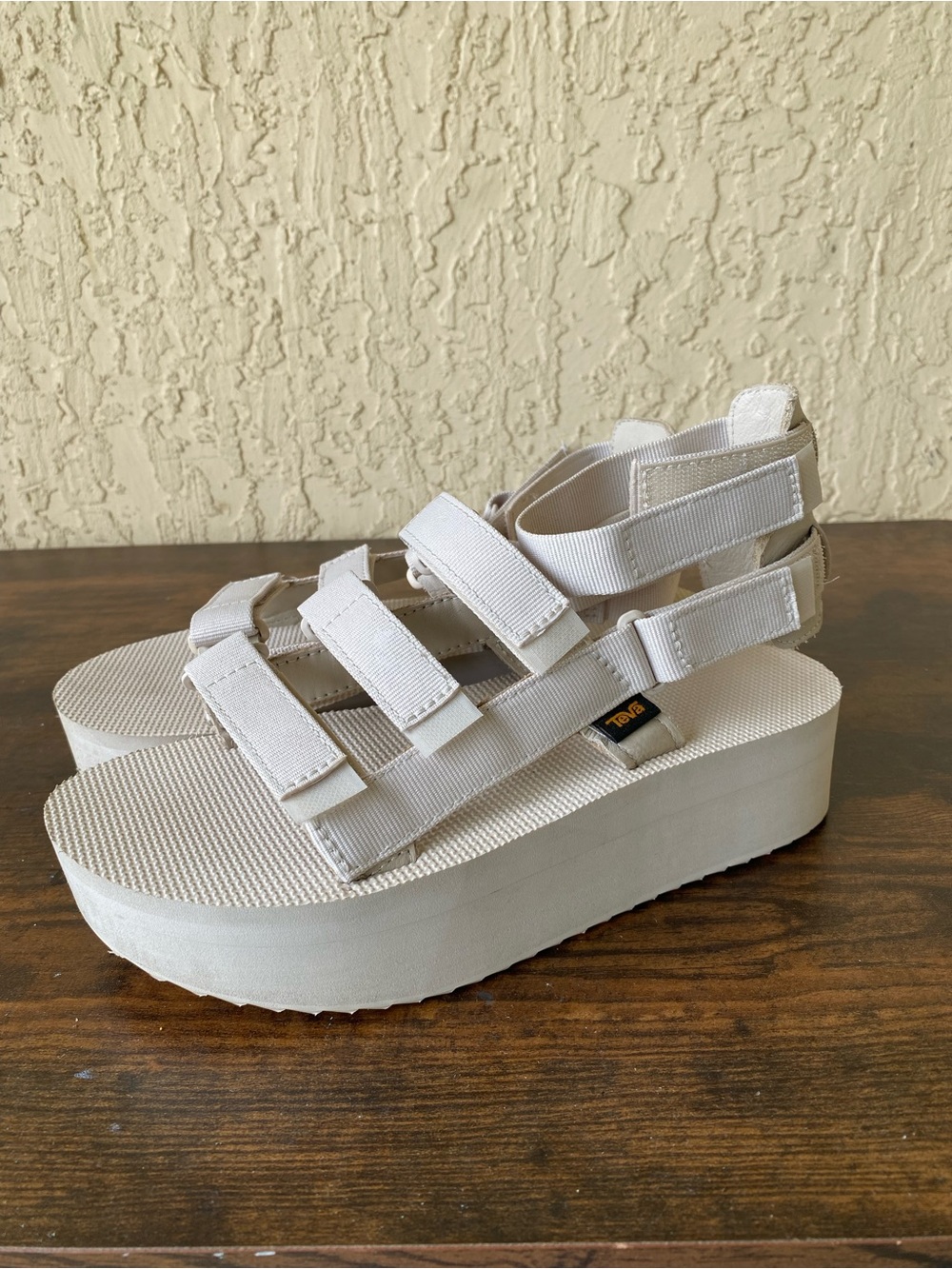 Teva Women's Mevia Platform Strap Sandals in Light Beige - Picture 5 of 7